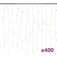 vidaXL Lichtervorhang LED Eiszapfen 10 m 400 LED Bunt 8 Funktionen