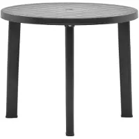 vidaXL Gartentisch Anthrazit 89 cm Kunststoff