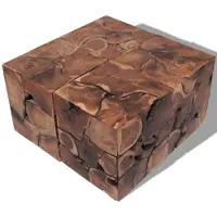 vidaXL Hocker 4 Stk. Braun 40x40x45 cm Massivholz Teak