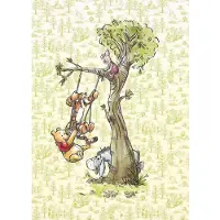 Komar Vliestapete "Digitaldruck Vlies - Winnie the Pooh in the Wood - Größe 200 x 280 cm" bedruckt glatt Kinderzimmer