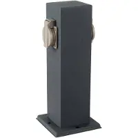 V-TAC Garden post VT-1155-1 30cm 2x socket outlets 2x 16A 3600W IP44 (SKU 8820) Grey