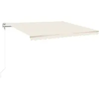 vidaXL Markise Automatisch Einziehbar 400x350 cm Creme