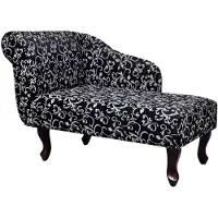 vidaXL Chaiselongue Schwarz und Weiß Stoff