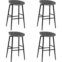 vidaXL Barhocker 4 Stk. Grau