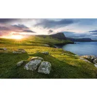 Overig Vliestapete "Digitaldruck Vlies - Scottish Paradise - Größe 450 x 280 cm" bedruckt glatt Wohnzimmer, Schlafzimmer
