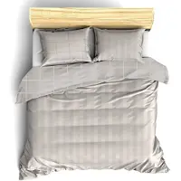 De Witte Lietaer bettbezug Zygo 260x240 cm Baumwolle taupe