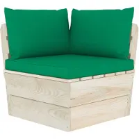 vidaXL Garten-Paletten-Ecksofa mit Kissen Imprägniertes Fichtenholz