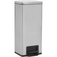 vidaXL Mülleimer mit Pedal Anti-Fingerabdruck 30 L Silbern Edelstahl