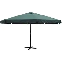 vidaXL Sonnenschirm Grün Aluminium 500 cm