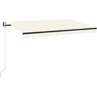 vidaXL Automatische Markise mit LED & Windsensor 450x300 cm Creme