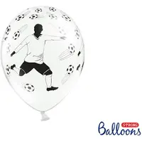 Blokker Balloons 30cm, Footballer and balls, Pastel Pure White (1 pkt / 50 pc.)