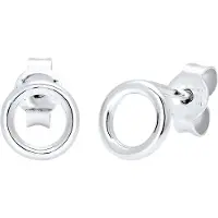 Elli Ohrringe Basic Kreis Rund Geo Minimal 925 Sterling Silber Elli Silber