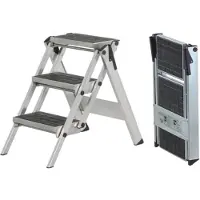 Little Jumbo 1313650300 Treppe - Einfach - Aluminium - 3 Stufen aus Kunststoff - max. Arbeitshöhe 2,70 m.