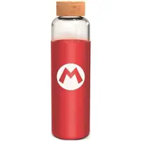 Stor Glasflasche mit Silikon - Super Mario (585 ml)