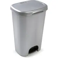 PlasticForte Treteimer - silber - Kunststoff - 50 l