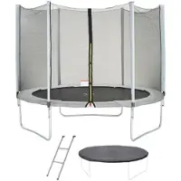 Sonstiges Trampolin MAXI ECO Ø 300 cm Grau - Netz, Leiter, Schutzhülle