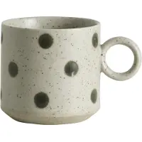 Nordal Körnige Becher Sand/Grün Set mit 4 Stück