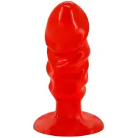Baile unisex anal plug with suction cup red 1 St