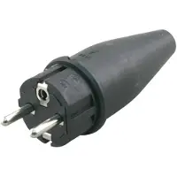 Q-Link Abl-Stecker | ra | Vollgummi | 10 16a | schwarz - 00.110.15