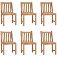 vidaXL Gartenstühle 6 Stk. Massivholz Teak