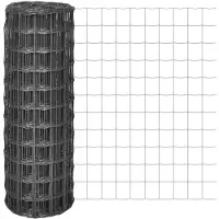 vidaXL Eurozaun Stahl 25 x 1,2 m Grau