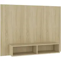 vidaXL TV-Wandschrank Sonoma-Eiche 120x23,5x90 cm Holzwerkstoff
