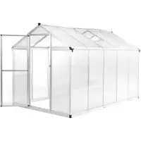 vidaXL Gewächshaus Aluminium 302x190x195 cm 11,19 m³