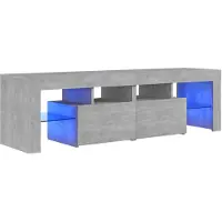vidaXL TV-Schrank mit LED-Beleuchtung Betongrau 140x36,5x40 cm