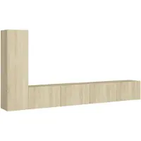 vidaXL 3-tlg. TV-Schrank-Set Sonoma-Eiche Holzwerkstoff