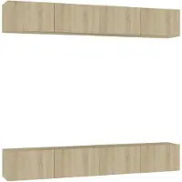 vidaXL TV-Schränke 4 Stk. Sonoma-Eiche 100x30x30 cm Holzwerkstoff