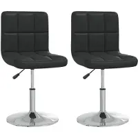 vidaXL Esszimmerstühle 2 Stk. Schwarz Kunstleder