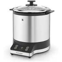 WMF KÜCHENminis Reiskocher mit Lunch-to-go-Box, Edelstahl, 1 l, LED, Glas, 220 W, 220 - 240 V