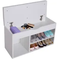 HOMCOM Shoe Rack With Cushioned Drawer And Shelves Wei?