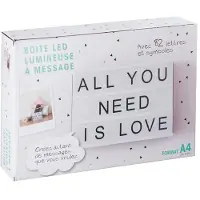 Atmosphera Luminous Message Box 30x22x5.5 Cm Weiß