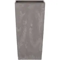 Prosperplast High Flowerpot Urbi Square Effect 11.4l 37.5x19.5x19.5 Cm Grau