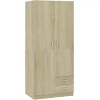 vidaXL Kleiderschrank Sonoma-Eiche 80x52x180 cm Holzwerkstoff