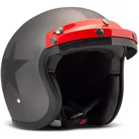 DMD Roter Offroad-Frontvisier mit 3 Knöpfen für den Vintage Seventyfive Racer Helm