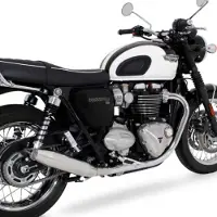 Remus Tapered Left Stainless Steel Bonneville T120/black 16 Homologierter Slip On Schalldämpfer