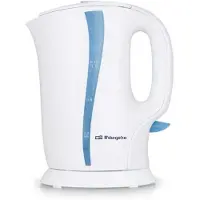 Orbegozo KT-5002, 1 l, 1650 W, Blau, Weiß, Kunststoff, Wasserstandsanzeige, Drahtlos