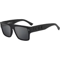 Dsquared2 ICON 0003/S Herren-Sonnenbrille Vollrand Quadratisch Acetat-Gestell, schwarz