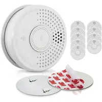 SHD by OneConcept Rauchmelder mit Magnethalterung, 10x Mini-Rauchmelder, Feuermelder mit Batterie, Rauchmelder für Küche, Büro, Wohnwagen, 10er-Set Brandmelder mit Testfunktion & Stummschaltung