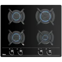 Teka GBC 64000, Schwarz, Integriert, 60 cm, Gaskochfeld, Glas, 4 Zone(n)