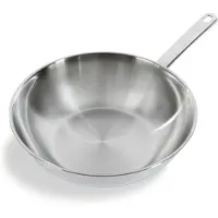 BK Bright 18/10 Edelstahl Wokpfanne Ø 28 cm, Professionelles Kochen, Unbeschicht