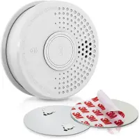 SHD by OneConcept Rauchmelder mit Magnethalterung, 1x Mini-Rauchmelder, Feuermelder mit Batterie, Rauchmelder für Küche, Büro, Wohnwagen, Optischer Sensor Brandmelder mit Testfunktion & Stummschaltung