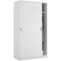 Dmora 2-türiger Kleiderschrank - Schlafzimmer Weiß 50x200h cm