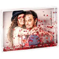 Zep Shake Frame Heart, Acrylic, Plastic, Red, Transparent, Picture frame set, 10 x 15 cm, Rectangular, Landscape/Portrait