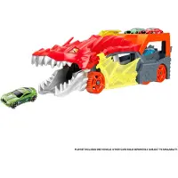 Hot Wheels City Drachentransporter, spuckt Autos aus seinem Maul, Geschenk für Kinder ab 3 Jahren, Transporter, 3 Jahr(e), Kunststoff, Mehrfarbig