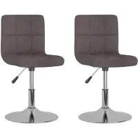 vidaXL Esszimmerstühle 2 Stk. Drehbar Taupe Stoff