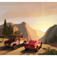 Overig Vliestapete "Digitaldruck Vlies - Cars Sundown - Größe 300 x 280 cm" bedruckt glatt Kinderzimmer