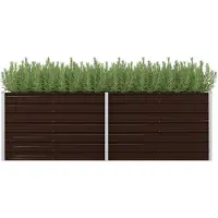 vidaXL Garten-Hochbeet Braun 240 x 80 x 77 cm Verzinkter Stahl